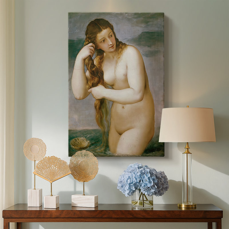 «Venus Anadyomene», toile tendue par Titian, 18 x 27