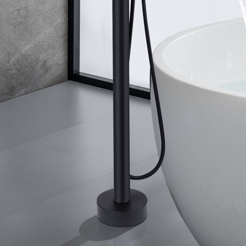 Single-Handle Freedstanding Tub Faucet With Hand Shower In, Matte Black