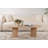 Modern Coffee Table, Sapphire Oak, 120 x 40 x 60 cm, 100% Melamine Coated Particle Board, Thickness: 0 cm, Scandinavian Design, & Functional for Living Room, Durable & Stylish-109178454
