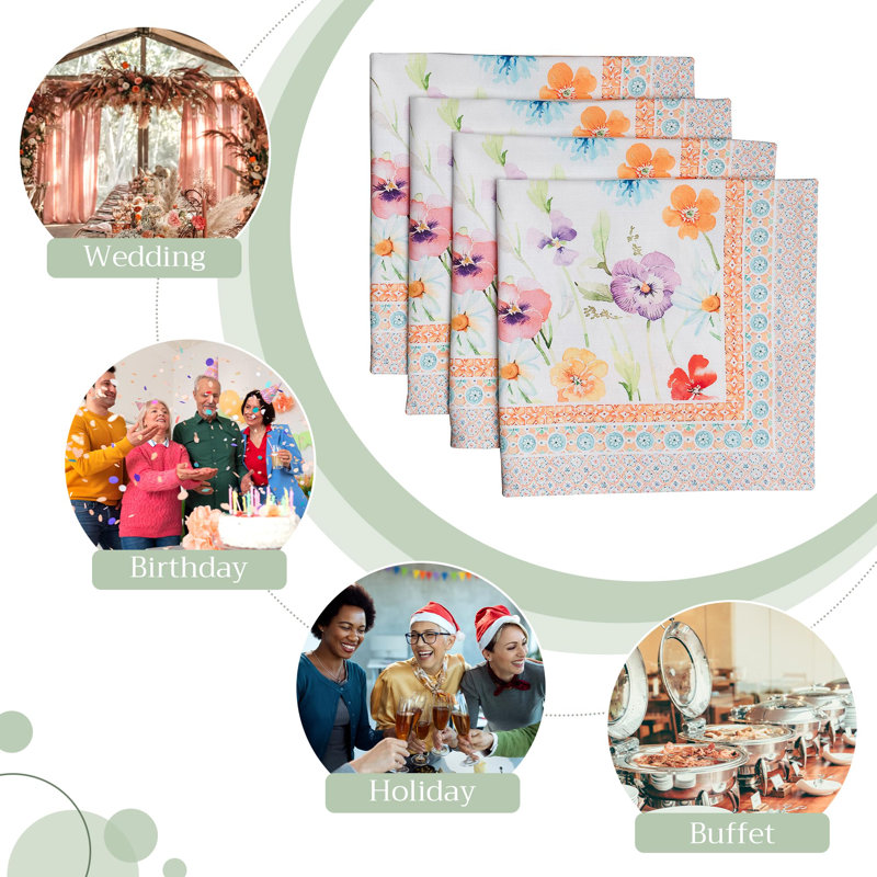 Maison d'Hermine Summer Whisper 100% Cotton Napkins - 20" x 20"