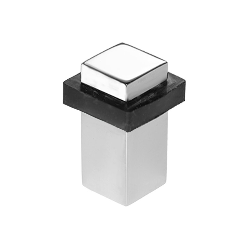 Stainless Steel Floor Mount Stop, Polish Stainless Steel, 1.65" H x 0.98" W x 0.98" D