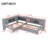 L-Shaped Platform Bed Twin Size With Trundle, Solid Wood Platform Bed With Storage Drawers And Shelves, No Spring Box Needed-1815552185