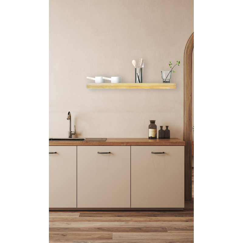 Tablette en bois de chêne Seyon, Naturel, H 3 po x l 38 po x P 7 po