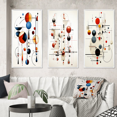 «Mystery Source codes Minimal Geometric II», 3 pièces sur toile