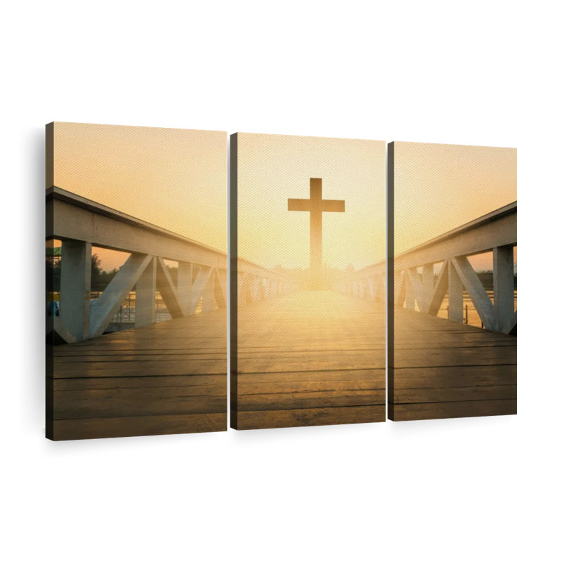«Beyond The Cross» sur toile, H 36 po x l 57 po x P 1,25 po