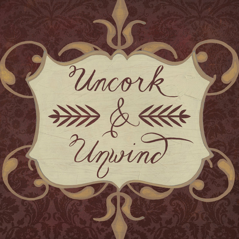 Inspired Wine V by Vision Studio - Wrapped Canvas Typography, 76cm H x 76cm W