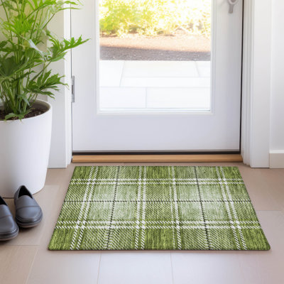 Premium Machine Washable Prisco Green Rug