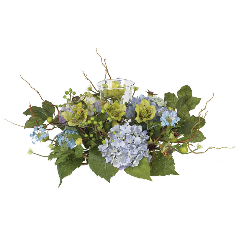 Hydrangea Candelabrum Arrangement in Vase