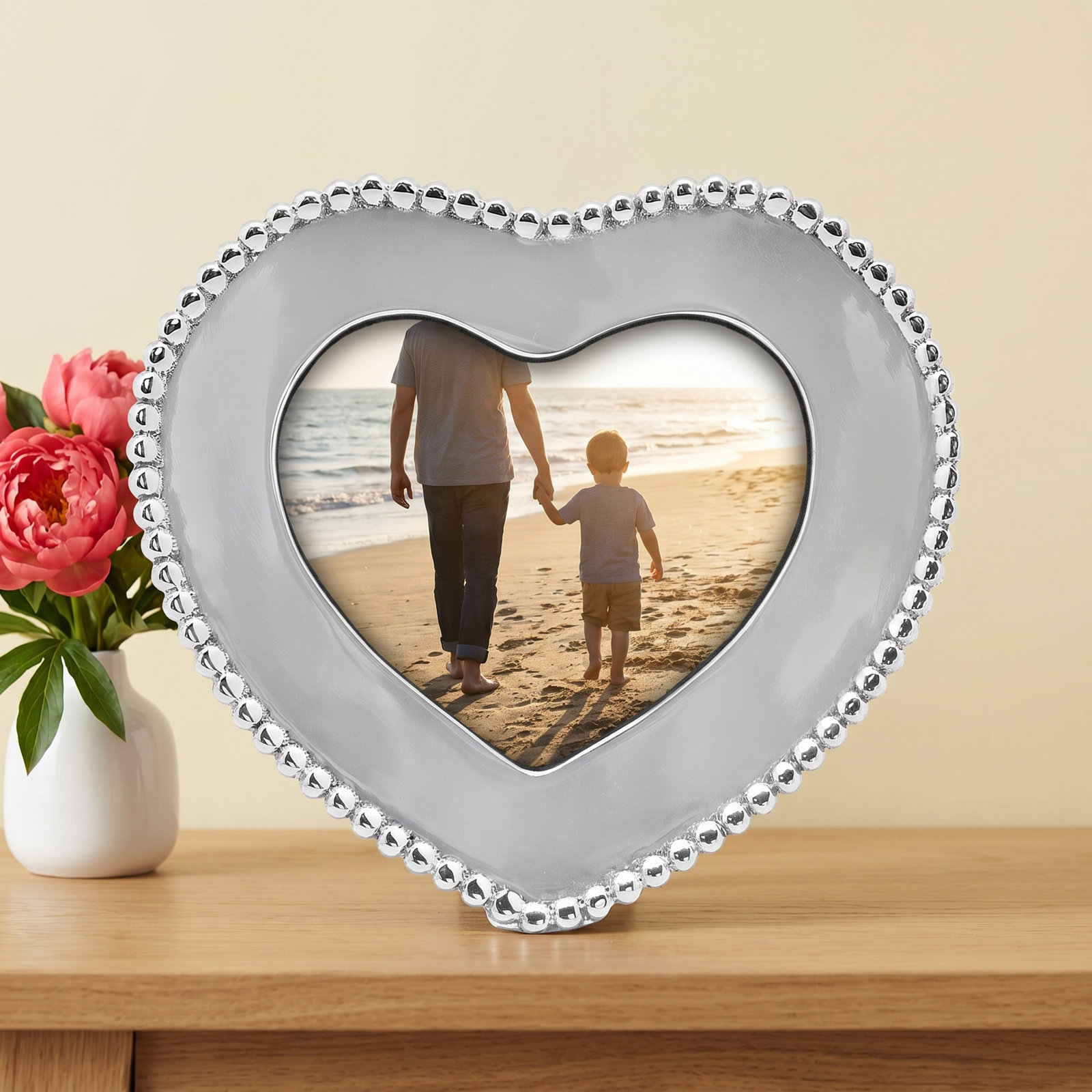Beaded Metal Beaded Picture Frame