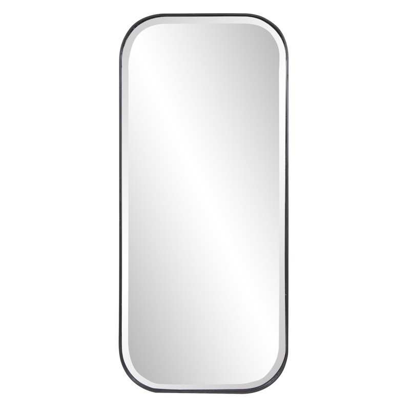 Miroir de coiffeuse en métal noir mat
