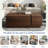 Rectangular Sliding Top Coffee Table With 2 Drawers And 2 Hidden Storage Compartments