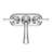 Saxton Double Handle Centerset Faucet Bathroom Faucet with Drain Assembly-35198032