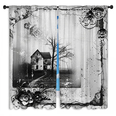 House Window Curtains  Architecture Sheer & Room Darkening - 2 Panels
