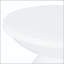 Ensemble de 2 tables d'appoint d'extérieur en fer avec piédestal évasé Serenita - Blanc-129518261