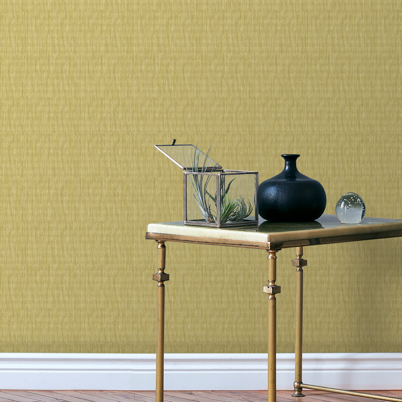 Papier peint citron Rafia, Jaune