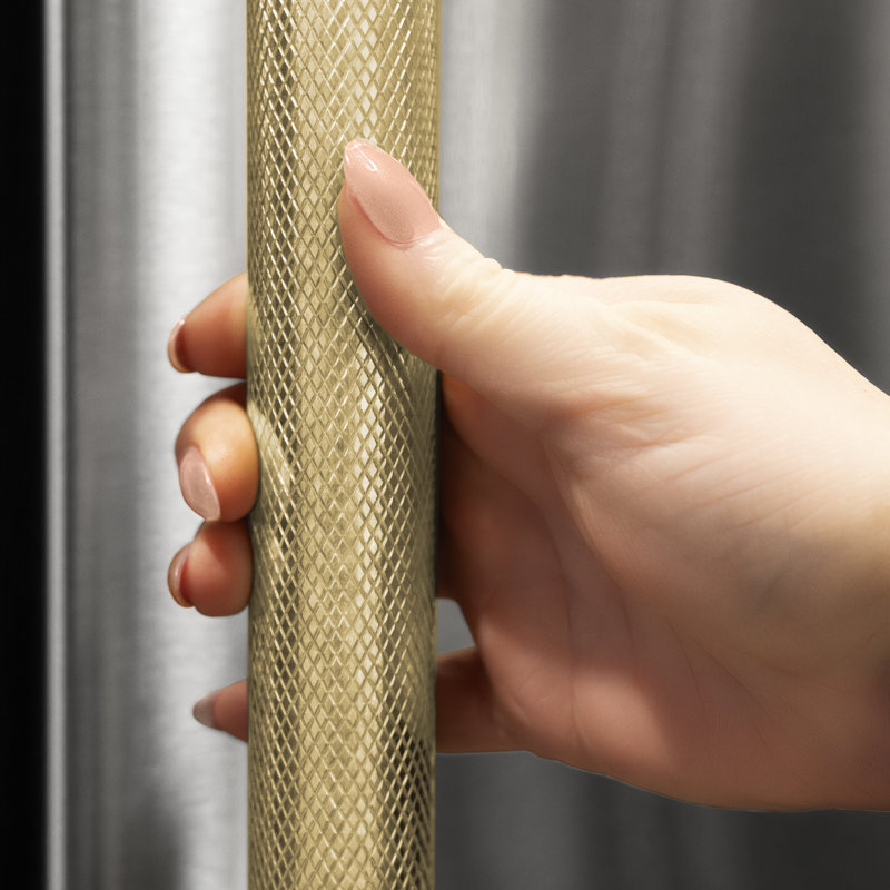 ZLINE Autograph Edition Column Refrigeration Helix Handle (Set of 1) in Matte Black, Champagne Bronze