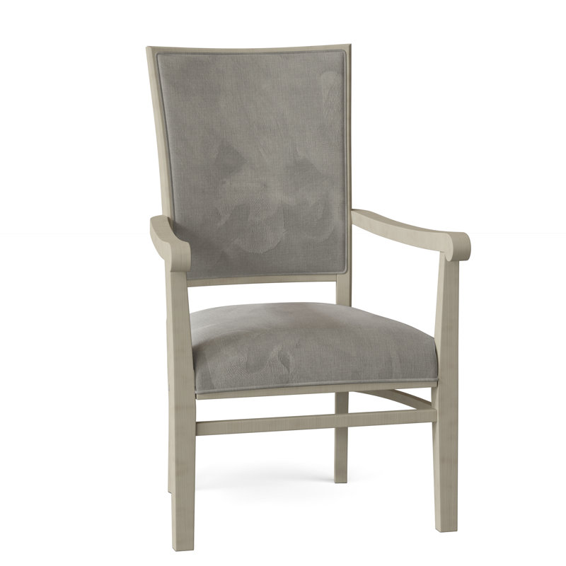 Plymouth Upholstered King Louis back Arm Chair, 9953 Loden, Almond Buff