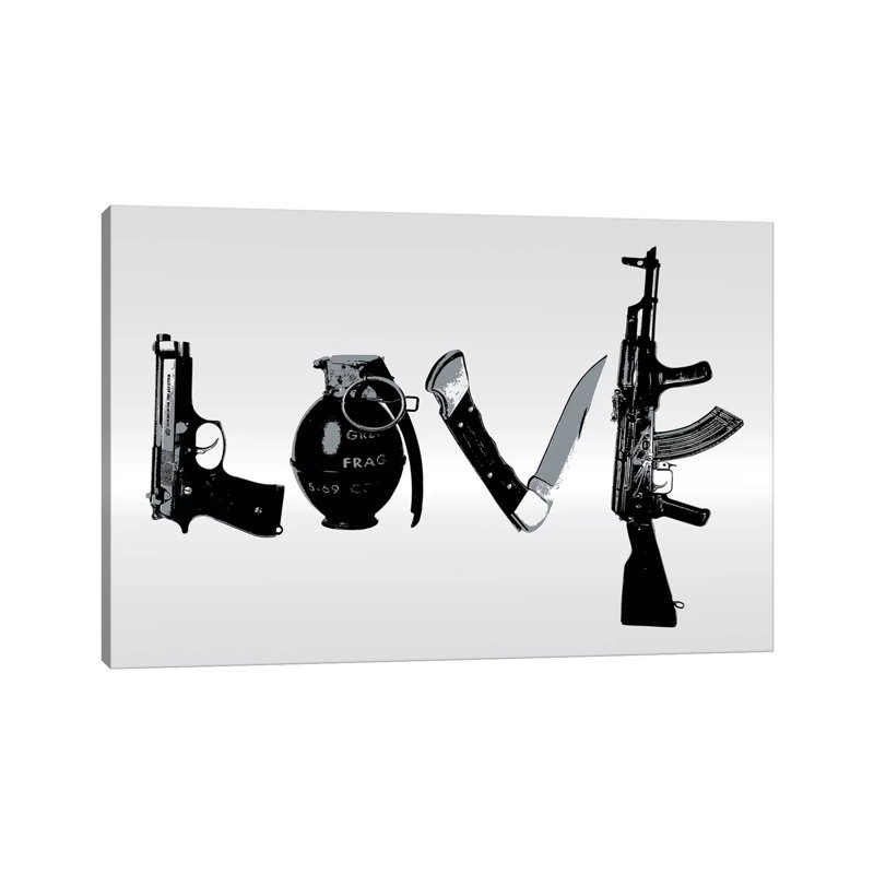 Love by Steez - Print on Canvas, Wrapped Canvas, 20.32 cm H x 30.48 cm W