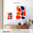 Avery Orange Blue Shapes Abstract-108390843