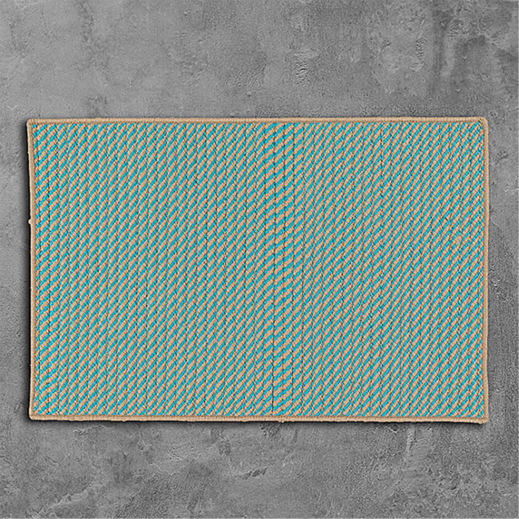 Tapis bleu sarcelle en laine Mammari