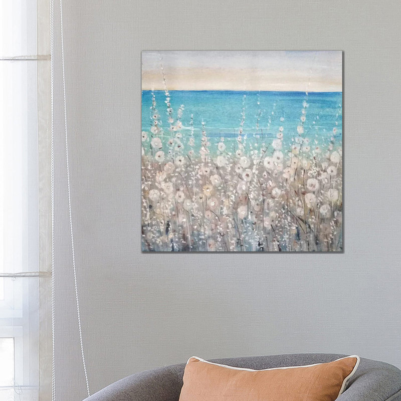 Flowers By The Sea I by Tim OToole - Wrapped Canvas Painting, 66.04 cm H x 66.04 cm W x 1.91 cm D