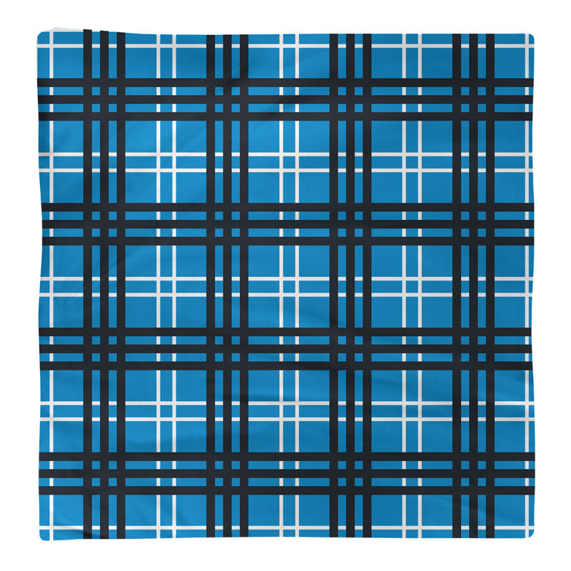 Serviette de luxe Caroline de football, L 10 po x l 10 po, Bleu Carolina / blanc / noir, polyester