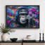 Chimpanzé, casque d'écoute, graffiti-131636494-131636499
