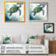 Tortue aquarelle nageant II - reproduction sur toile-1958842622-1958842623