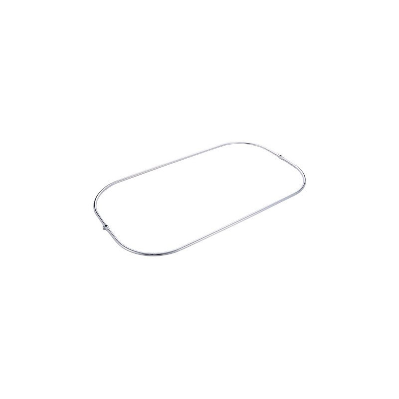 Anneau de rideau de douche rectangulaire en laiton Kingston de 57 po d'épaisseur seulement, calibre 21 Kingston, Chrome poli