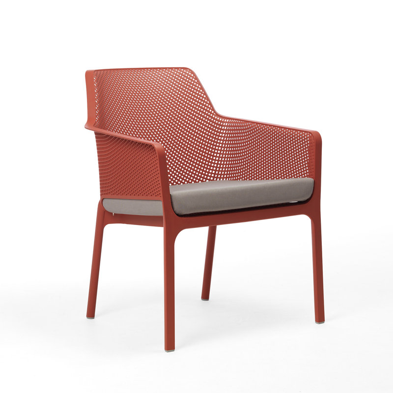 Net Outdoor Lounge Chair, Coral