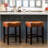 Set of 2, 26.75" Backless Fabric Counter Height Barstool-767768699