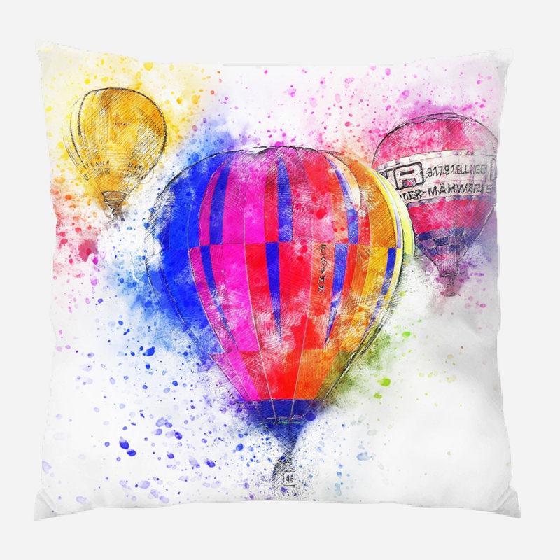 Bober Balloon Throw Pillow, Microsuede, Indoor 