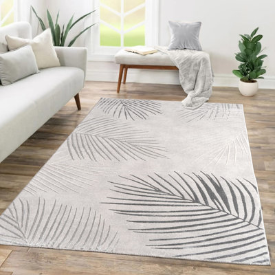 Aatiqah Machine Woven Palm Leaf Area Rug