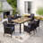 Rectangular 6 - Person 64" Long Dining Set With Cushions And Umbrella Hole