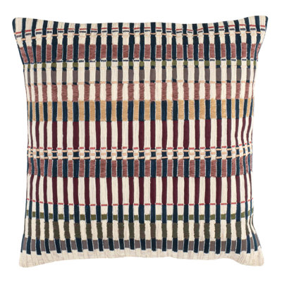 Folk Cotton Throw Square Pillow Cover