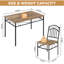 Ensemble de table de salle à manger 5 pièces avec 4 chaises pour petits espaces