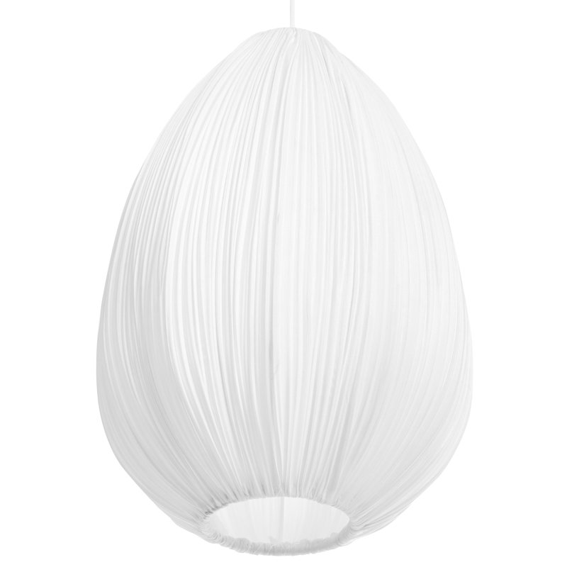1 - Light Natural Simple Pendant, White, Cotton