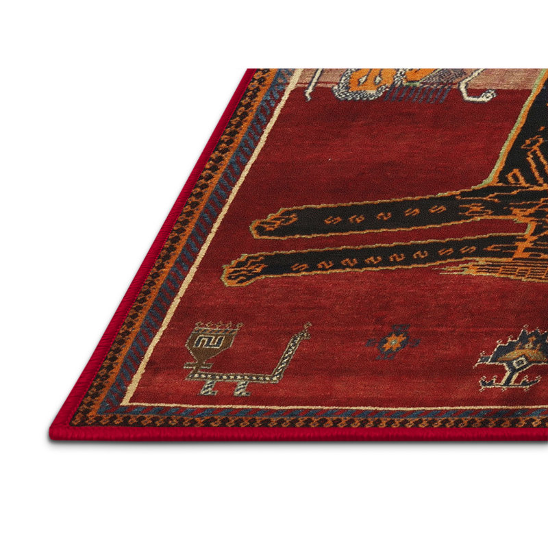 Tapis oriental tissé à la machine, Rectangle 6 pi x 9 pi