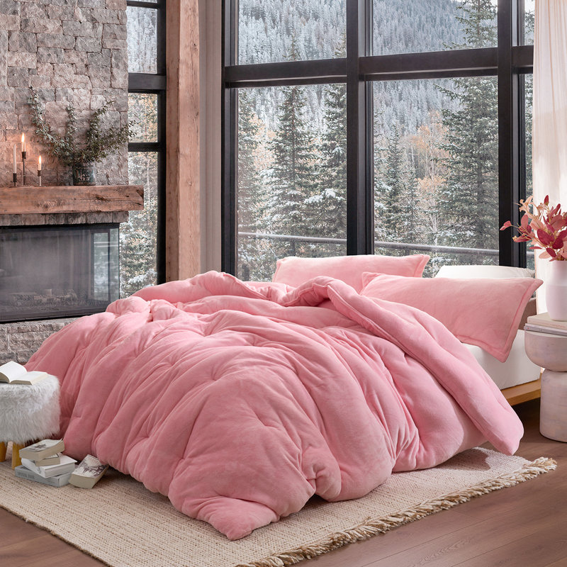 Thicker Than Thick - Coma Inducer® Alaskan King Comforter Set - Standard Plush Filling - Cool Pink, Alaskan King