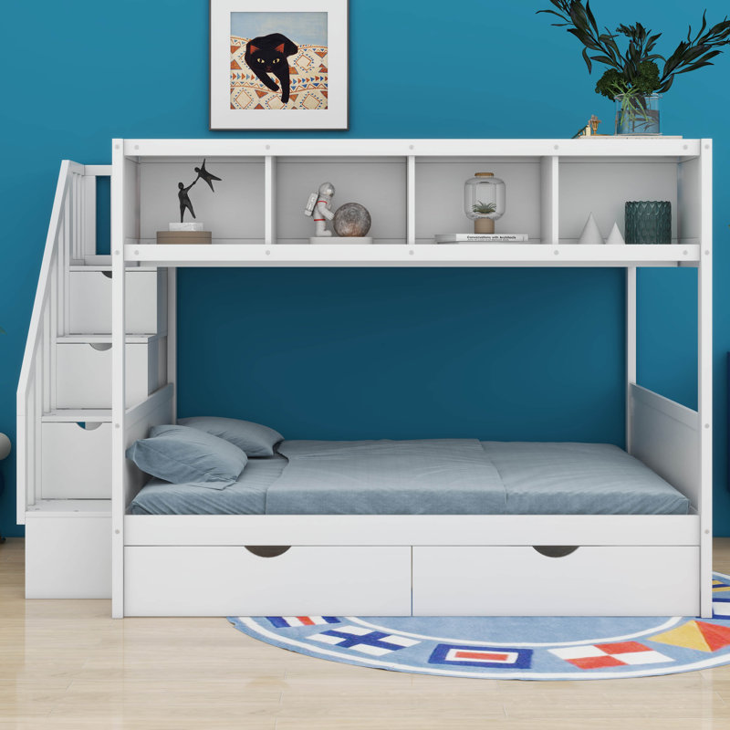 Jannell Kids Twin Over Full Bunk Bed, White