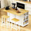 Grand îlot de cuisine de 48 pouces avec tabourets de bar, prises de courant et solutions de rangement polyvalentes pour les cuisines modernes