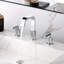 Robinet de meuble-lavabo à 2 poignées avec drain escamotable en métal Raiden-107122546