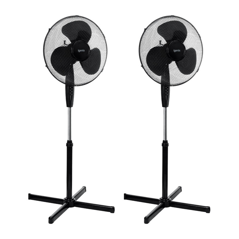 Igenix 16 Inch Pedestal Fan Pack of 2
