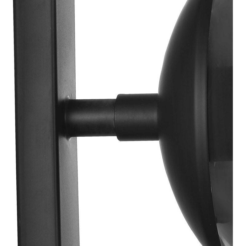 Luminaire suspendu rectangulaire unique à 2 lumières Detres, Noir