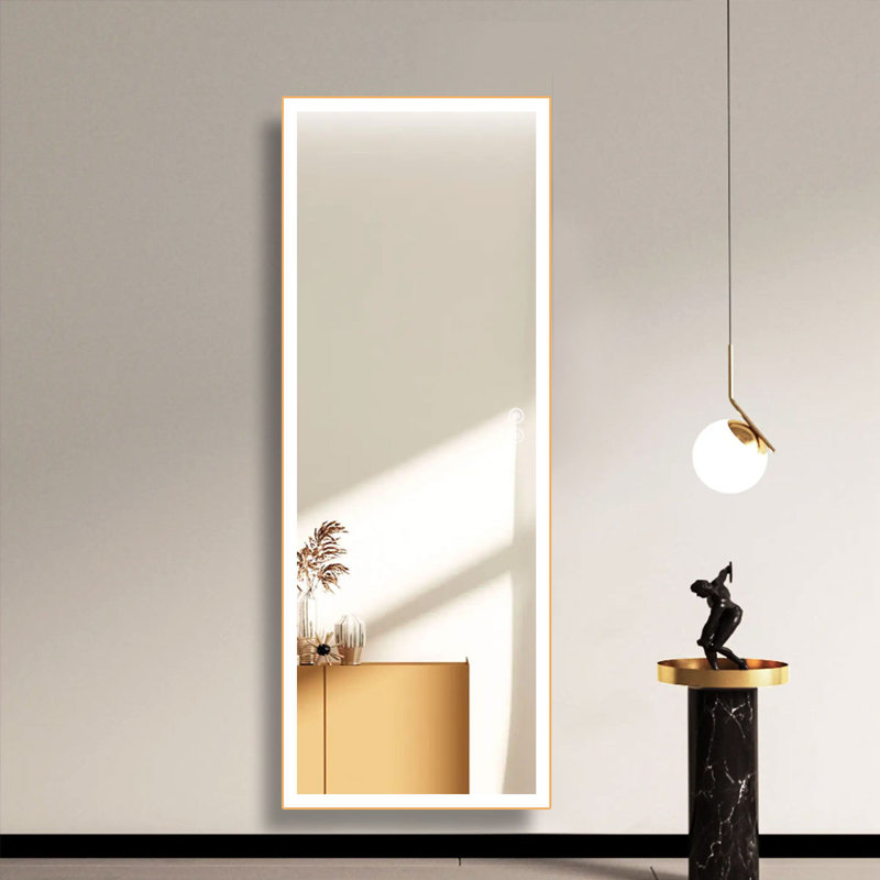 Carlet Metal Rectangle Wall Mirror, 28" x 70"
