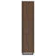 Rodger Walnut 3-Shelf Cabinet Bookcase