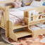 Lit pour enfant peu encombrant avec rangement, conception en bois massif, parfait pour une maison moderne