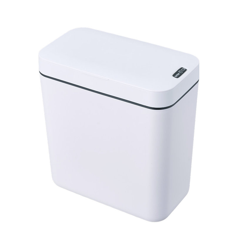 Plastic Motion Sensor Waste Bin - 15L, White