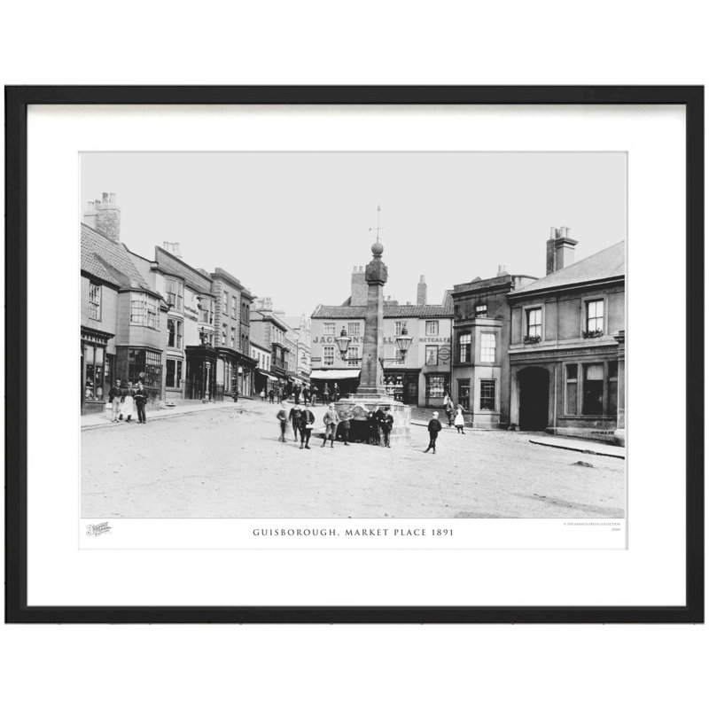 Guisborough, Market Place 1891 - Single Picture Frame Print, 45cm H x 60cm W x 2.3cm D