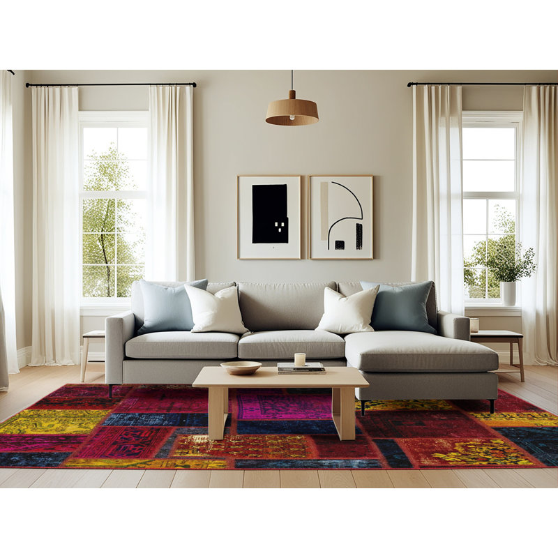 Abstract Indoor Rug, Rectangle 6' x 9'